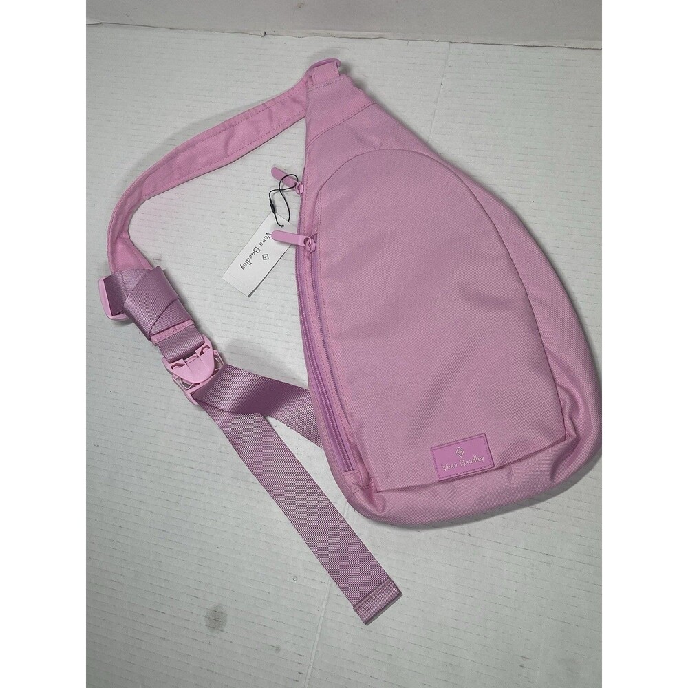 New Vera Bradley Lighten Up Essential Sling Backpack in Summer Pink Full Size